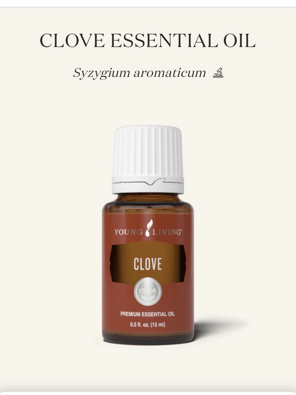 NWT Young Living Clove Essential Oil